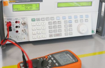 calibrating a multimeter in the laboratory